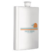 Duck Beach North Carolina Sun Palm Trees Flachmann (Rechts)