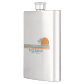 Duck Beach North Carolina Sun Palm Trees Flachmann (Links)