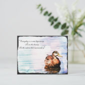 Duck Beauty Postcard Postkarte (Stehend Vorderseite)