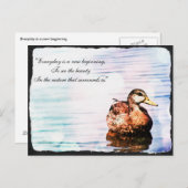 Duck Beauty Postcard Postkarte (Vorne/Hinten)