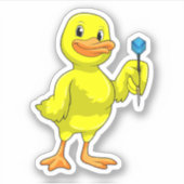 Duck bei Darts mit Dart Aufkleber (Vorderseite)