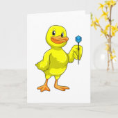 Duck bei Darts mit Dart Karte (Gelbe Blume)