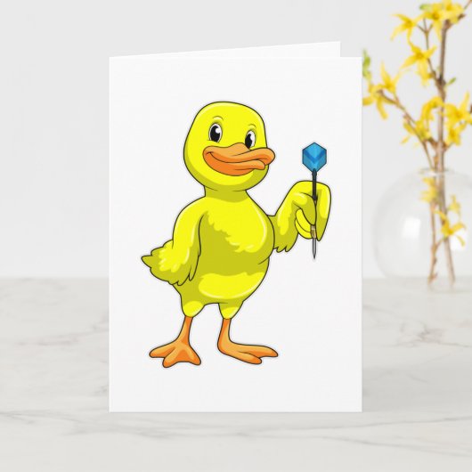 Duck bei Darts mit Dart Karte (Gelbe Blume)
