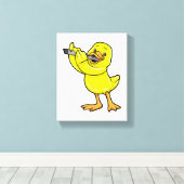 Duck bei Musik mit Flute Leinwanddruck (Insitu (Holzboden))