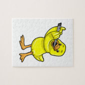 Duck bei Musik mit Flute Puzzle (Horizontal)