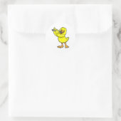 Duck bei Musik mit Flute Runder Aufkleber (Tasche)