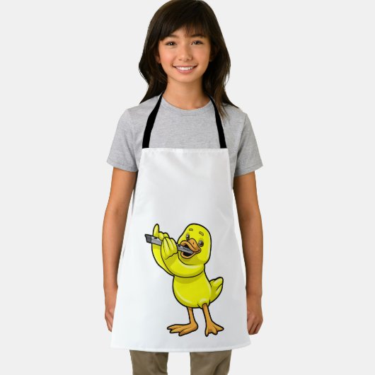 Duck bei Musik mit Flute Schürze (Insitu)