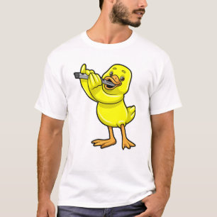 Duck bei Musik mit Flute T-Shirt