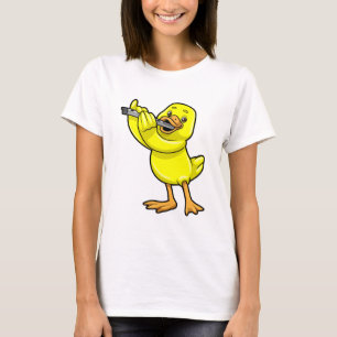 Duck bei Musik mit Flute T-Shirt