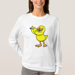 Duck bei Musik mit Flute T-Shirt