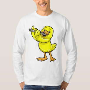 Duck bei Musik mit Flute T-Shirt