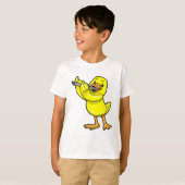 Duck bei Musik mit Flute T-Shirt (Vorne ganz)