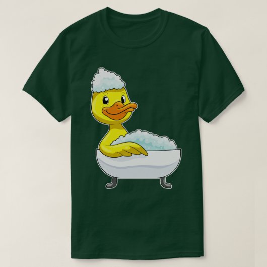 Duck beim Baden mit Bathtub Foam T-Shirt (Design vorne)