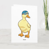 Duck beim Baden mit Schwimmbrille Karte (Rückseite)