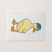Duck beim Baden mit Schwimmbrille Puzzle (Horizontal)