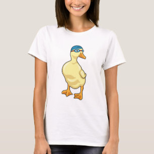Duck beim Baden mit Schwimmbrille T-Shirt