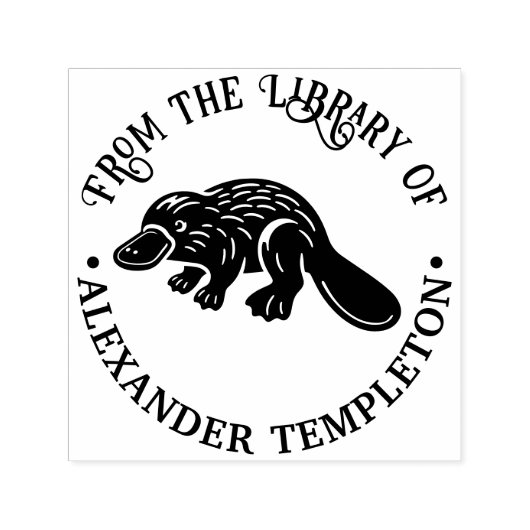Duck Billed Platypus #2P Bibliotheksname Permastempel (Design)