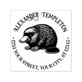 Duck Billed Platypus #3P Name Rücksendeadresse Permastempel (Design)