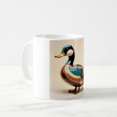 Duck Bird Animal Wood Art Print Kaffeetasse (Vorderseite Links)