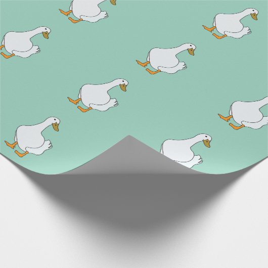 Duck Bird White Duck Geschenkpapier (Ecke)