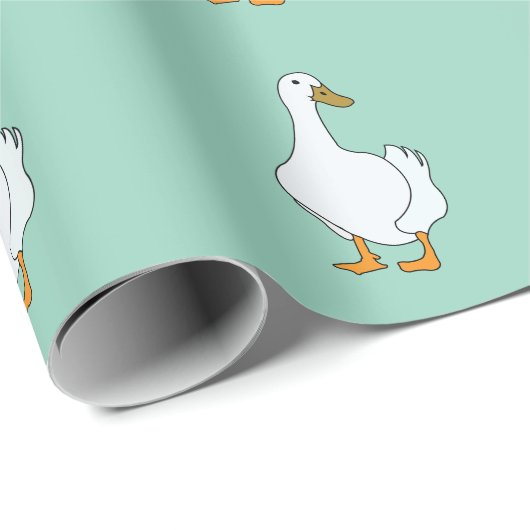 Duck Bird White Duck Geschenkpapier (Rolleneckpunkt)