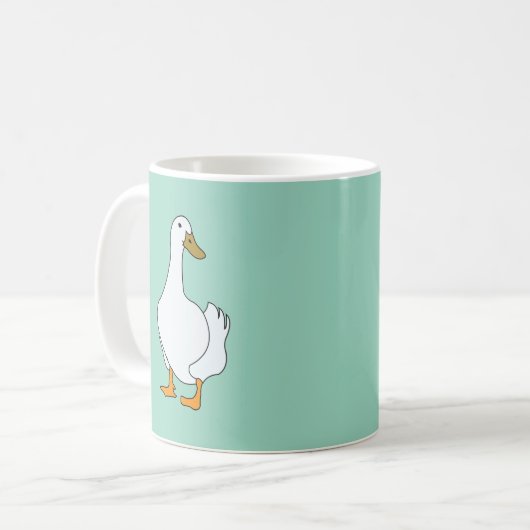 Duck Bird White Duck Kaffeetasse (Vorderseite Links)