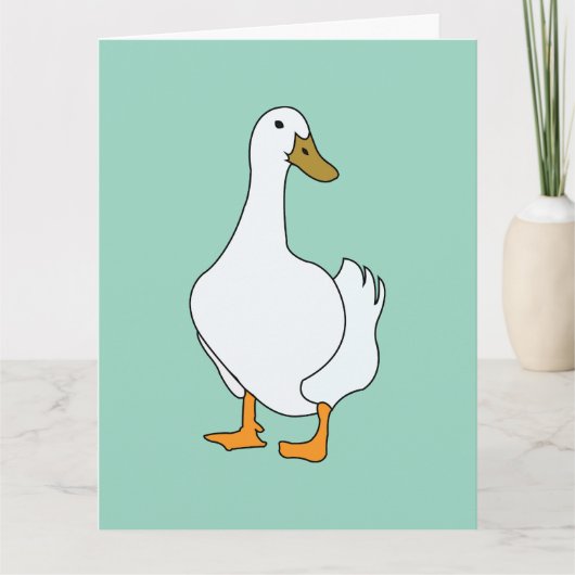 Duck Bird White Duck Karte (Vorderseite)