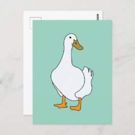 Duck Bird White Duck Postkarte