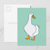 Duck Bird White Duck Postkarte (Vorne/Hinten)