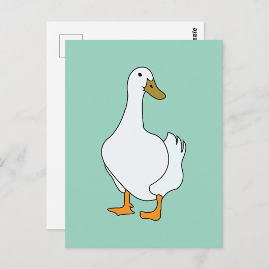 Duck Bird White Duck Postkarte (Vorne/Hinten)