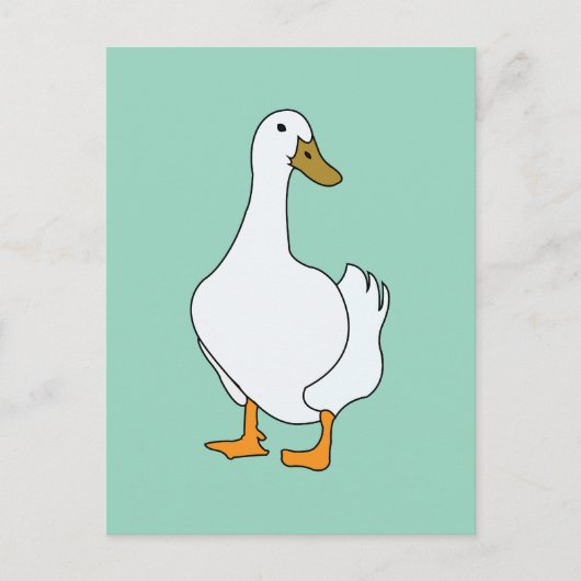 Duck Bird White Duck Postkarte (Vorderseite)