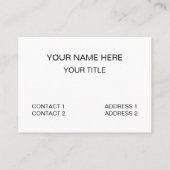 Duck Bird White Duck Visitenkarte (Rückseite)