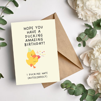 Duck Birthday Card Feiertagskarte
