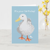 Duck Birthday Card Karte (Gelbe Blume)