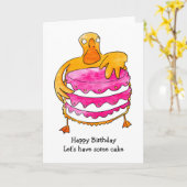 Duck Birthday Card Karte (Gelbe Blume)
