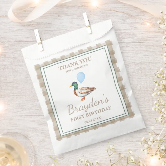 Duck Birthday Favor Bag Geschenktütchen (Ausgeschnitten)