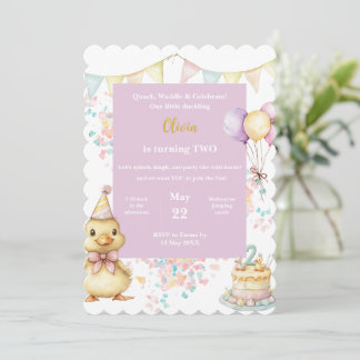 Duck Birthday Invitation • Little Duckling Party Einladung