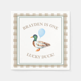 Duck Birthday Napkin Serviette