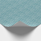 Duck Blue & Ivory Wonky Stripes Geschenkpapier (Ecke)