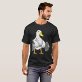 Duck Bodybuilder Dumbell-Bodybuilding T-Shirt (Vorne ganz)