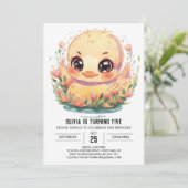 Duck Boho Birthday Einladung (Stehend Vorderseite)