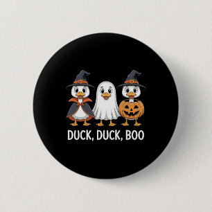 Duck Boo Funny Duck Pumpkin Retro Men H Button