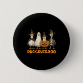 Duck Boo Funny Niedlich Soky Halloween Familiengos Button (Vorderseite)