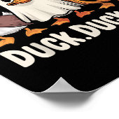 Duck Boo Funny Niedlich Soky Halloween Retro Gänse Poster (Ecke)