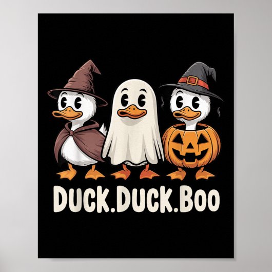 Duck Boo Funny Niedlich Soky Halloween Retro Gänse Poster (Vorne)