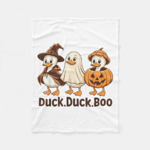 Duck Boo Funny Niedlich Spooky Halloween Retro Gan Fleecedecke