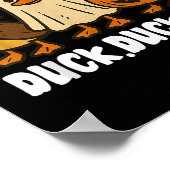 Duck Boo Funny Niedlich Spooky Halloween Retro Gan Poster (Ecke)