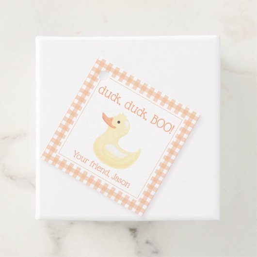 Duck BOO Niedlich Orange Halloween Kids Geschenkanhänger (Beispiel)