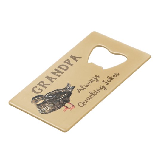 Duck Bottle Opener Geldbeutel Flaschenöffner (Vorderseite Schrägansicht)