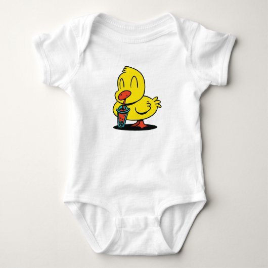 Duck Bubble Tea Baby Strampler (Vorderseite)